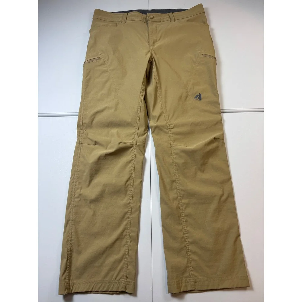 Eddie Bauer First Ascent Pants Mens 36x32 Tan Cargo Guide Pro Hiking